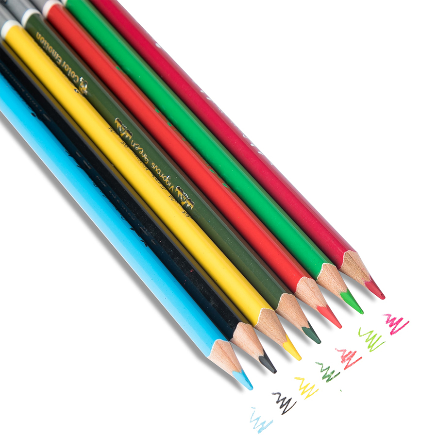  Bút chì màu học sinh hộp sắt Deli 12/24/36 màu/hộp - EC00205/EC00225/EC00235