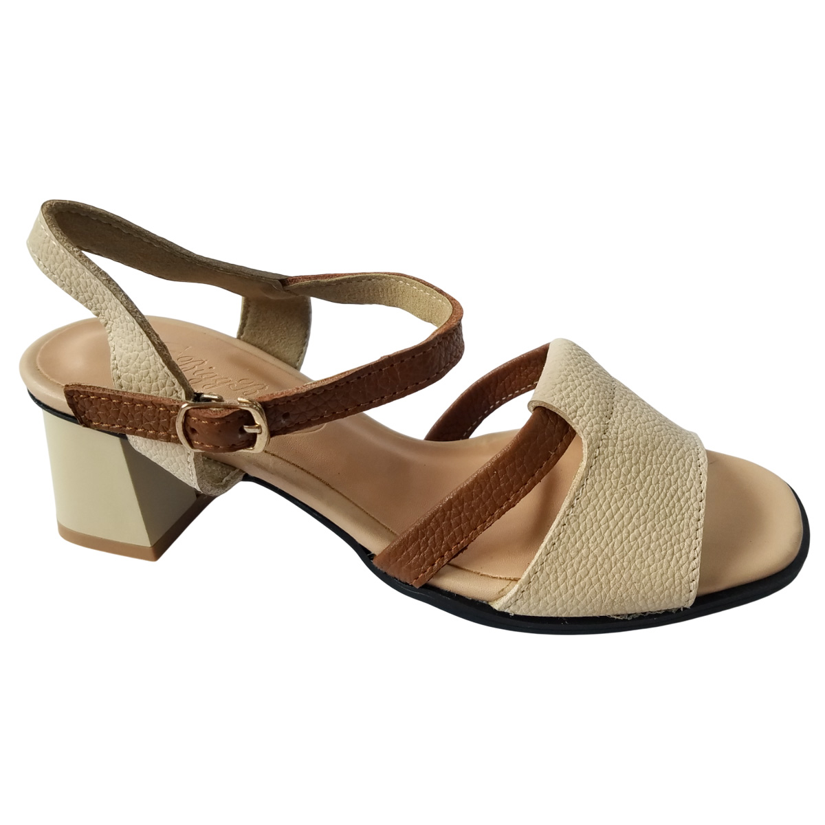 Giày Sandal Cao Gót Da Bò BIGGBEN Cao 5 Phân SDCG148