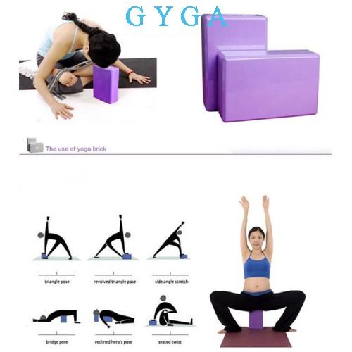 Gạch tập yoga cao cấp EVA 200g cứng gấp đôi gạch thông thường GYGA