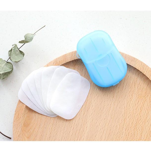 Hộp 20 miếng xà phòng giấy, xà phòng du lịch bỏ túi tiện dụng