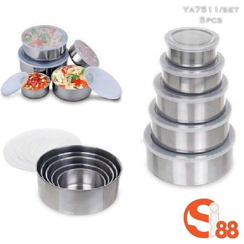 Bộ 5 bát inox đựng thực phẩm đủ kích thước siêu bền