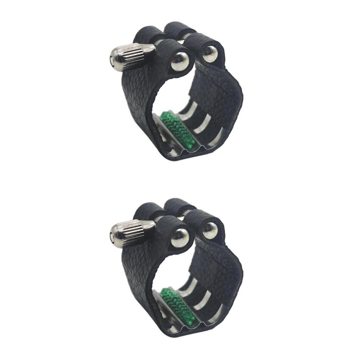 2 Pieces Alto Soprano Tenor Saxophone Mouthpiece Ligature Sax Accs