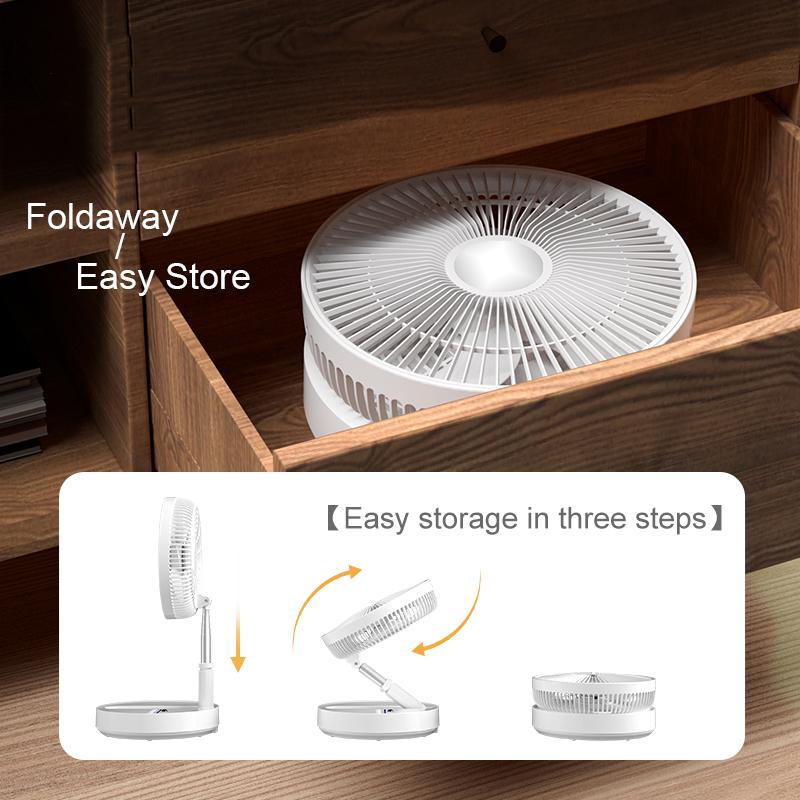 Chiều cao 39 inch 4 tốc độ gió có thể điều chỉnh được quạt máy tính để bàn có thể gập lại quạt ký túc xá USB có thể sạc lại quạt di động / quạt sàn tuần hoàn