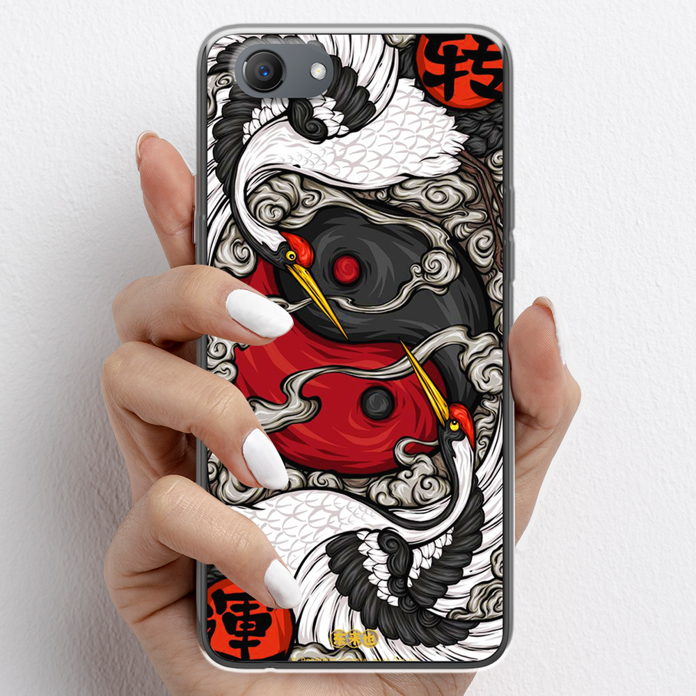 Ốp lưng cho Oppo F7, Oppo F7 Youth nhựa TPU mẫu Hạc âm dương
