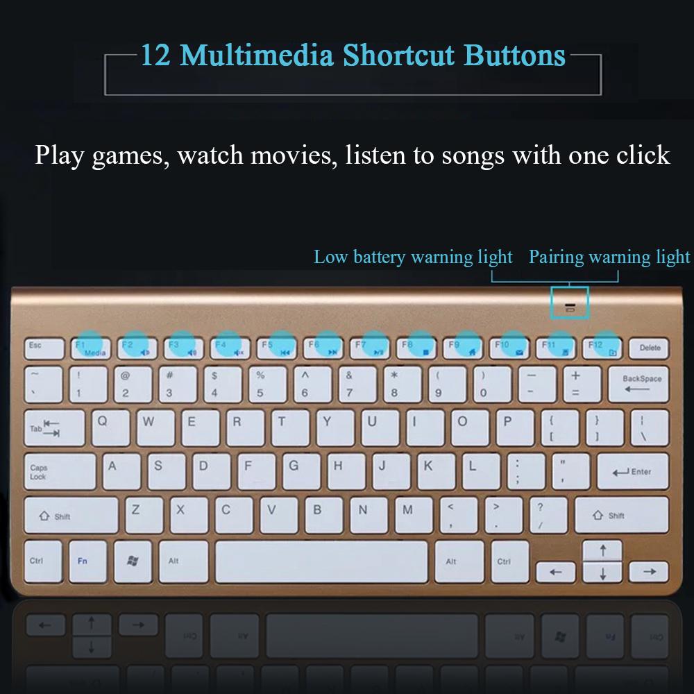 2.4G Bàn Phím Chuột Combo Bộ Đa Phương Tiện Không Dây Bàn Phím Và Chuột Cho Laptop Laptop Mac Máy Tính Truyền Hình Vật Dụng Văn Phòng