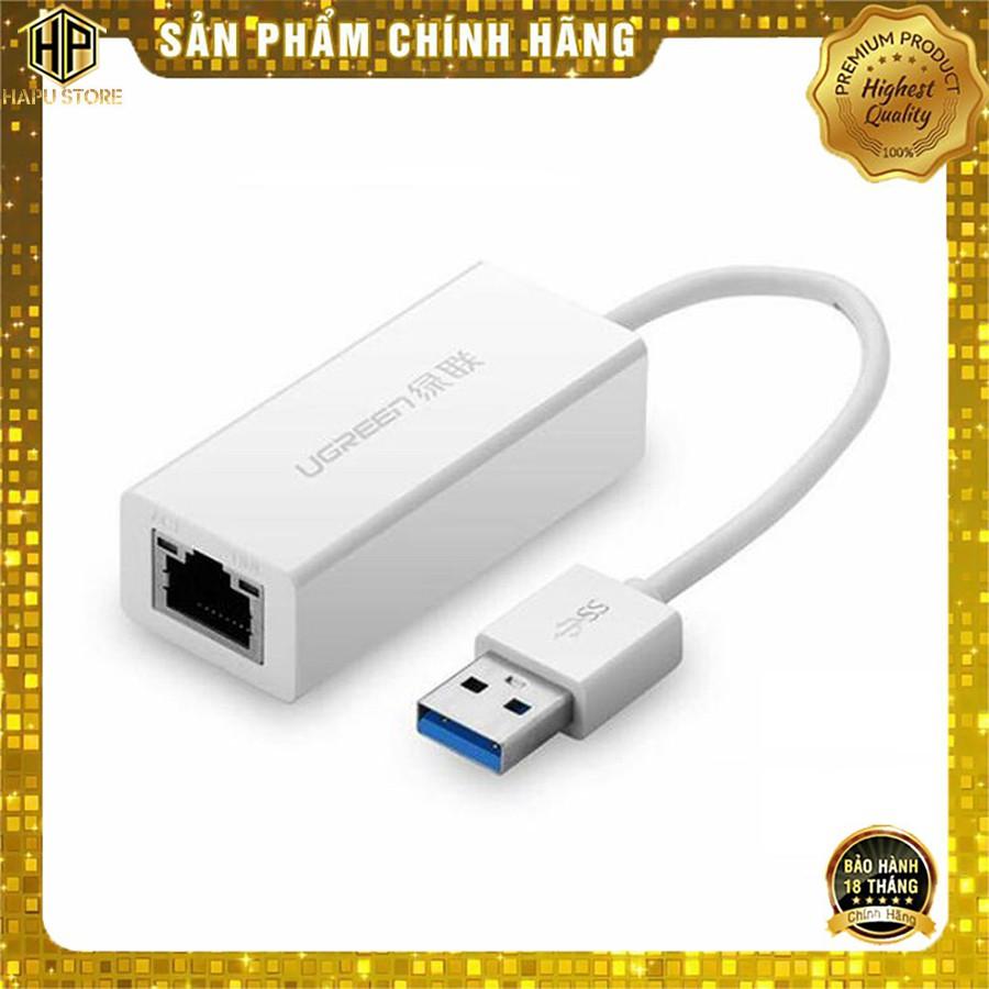 Cáp chuyển USB 3.0 to Lan Ugreen 20255 hỗ trợ 10/100/1000 Mbps chính hãng - Hàng Chính Hãng