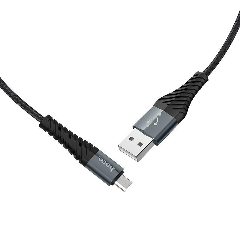 Cáp Sạc Micro-USB Hoco X38 Cho Android, Samsung, Xiaomi, Oppo,... 1 Mét, Dây Dù Siêu Bền - Hàng Chính Hãng