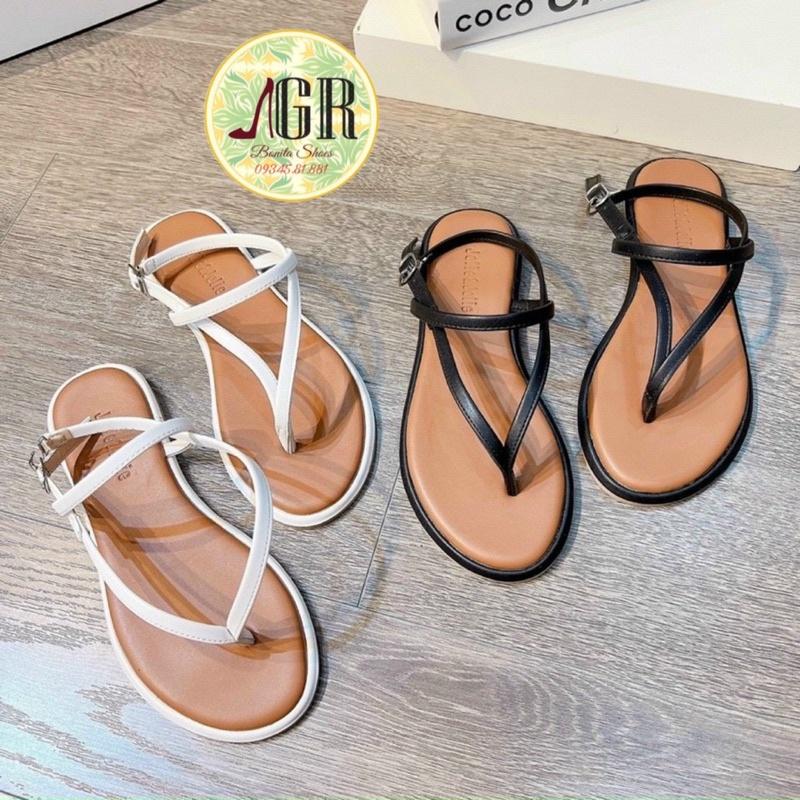 Sandal kẹp 3 dây lót viền phối màu da mềm siêu hot