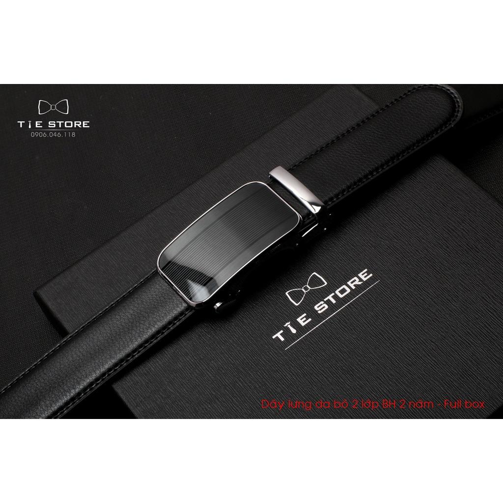 Thắt Lưng Nam Da bò 2 lớp cao cấp BH 2 năm Full box - Mặt liền vân