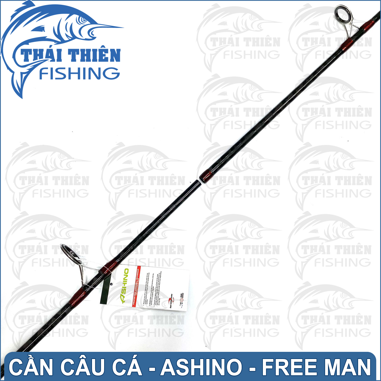 Cần Câu Cá Ashino Free Man Cần 2 Khúc Máy Đứng Phôi Carbon Xoắn Thân Rỗng Cán Gỗ Dòng Mới 2m1, 2m4, 2m7, 3m0