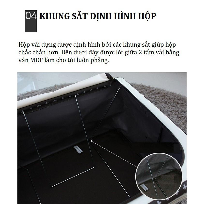 TÚI ĐỰNG QUẦN ÁO KHUNG THÉP ÁO 66L- LIVING BOX