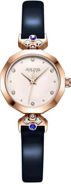 Đồng Hồ Nữ JS-034B Julius Star Hàn Quốc Dây Da (Xanh)