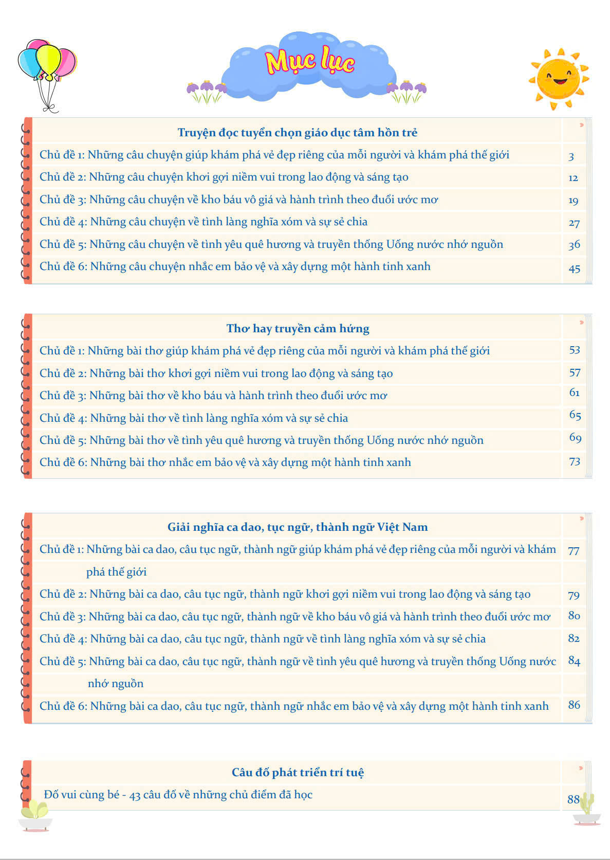 Sách - Đọc mở rộng, Truyện đọc, Thơ hay, Giải nghĩa ca dao, tục ngữ, Câu đố - Lớp 4