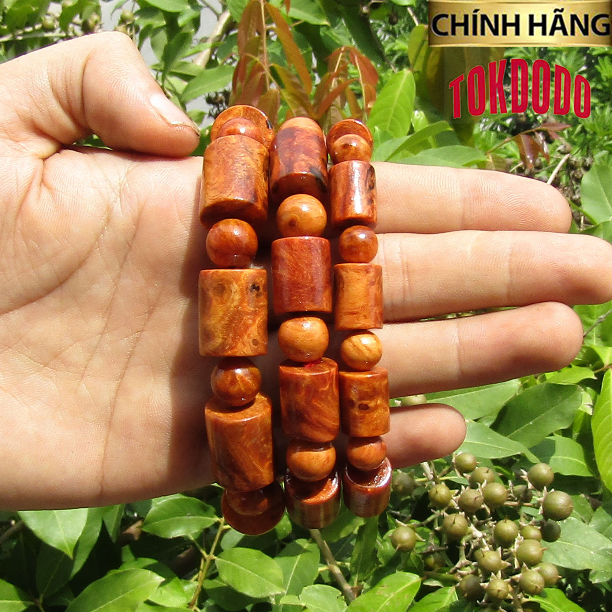 Vòng Tay Gỗ Trúc Huyết Long Nu TOKDODO