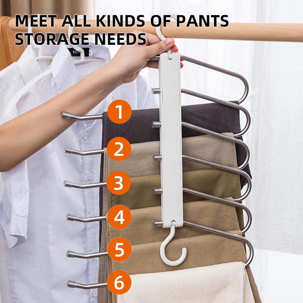 Set 2 Móc Treo Quần Áo Không Trượt Tiết Kiệm Không Gian