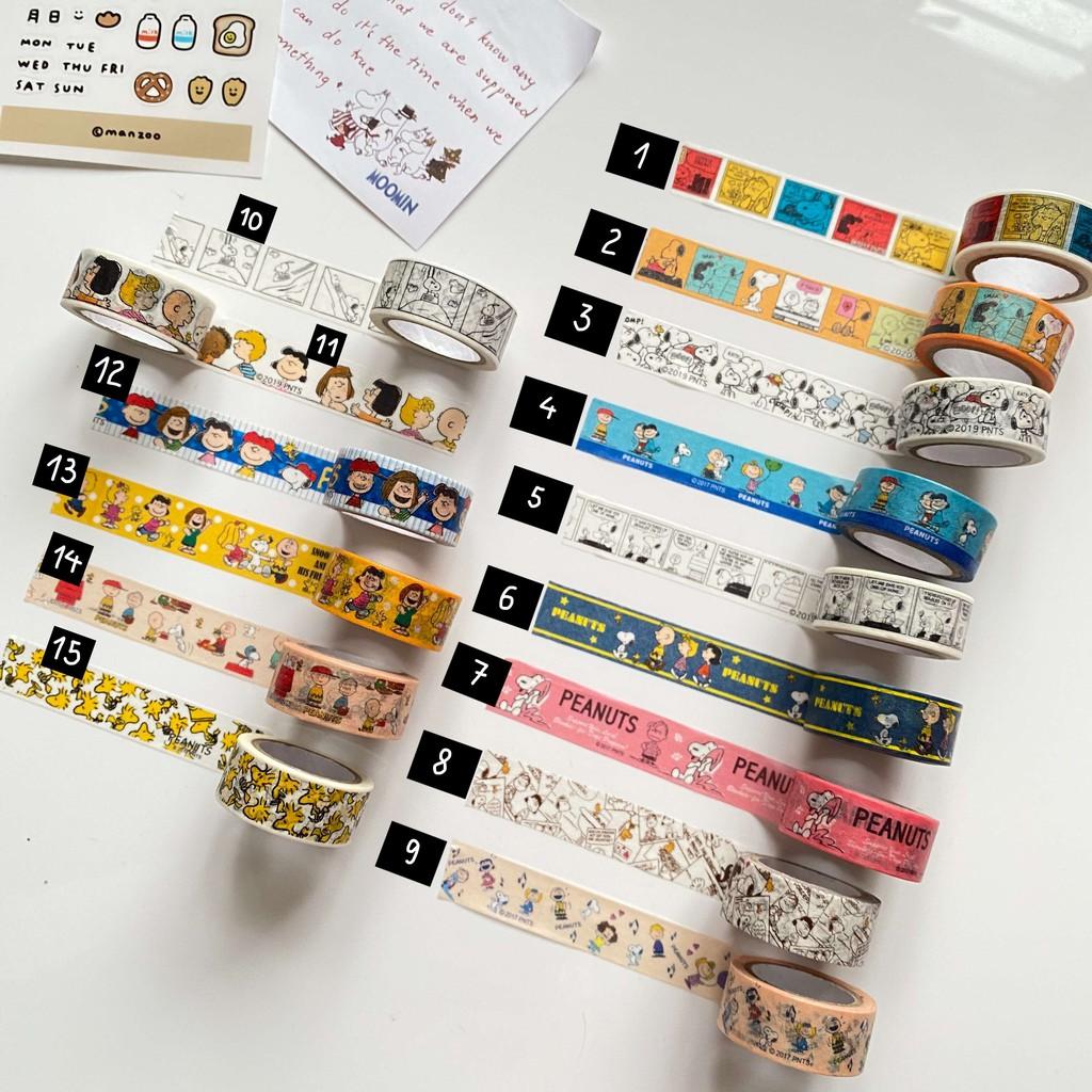 Set washi snoopy x friends đáng yêu (1