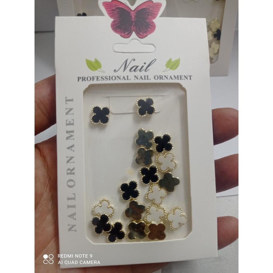 Nơ đá 4 cánh, charm đá 4 cánh gắn móng