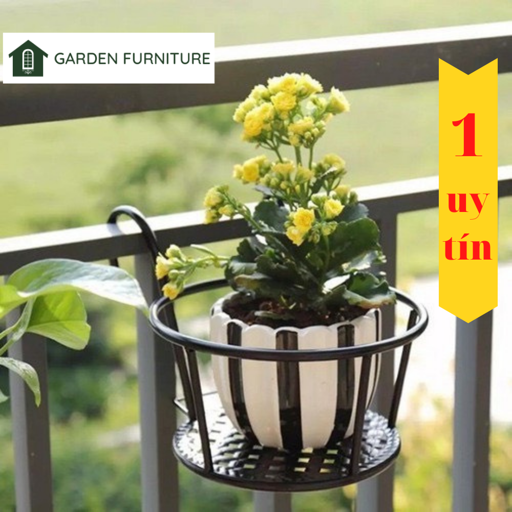 Chậu treo ban công, kệ hoa treo ban công , kệ sắt treo tường, giá đỡ chậu hoa nhỏ gọn, tiện lợi, bền
