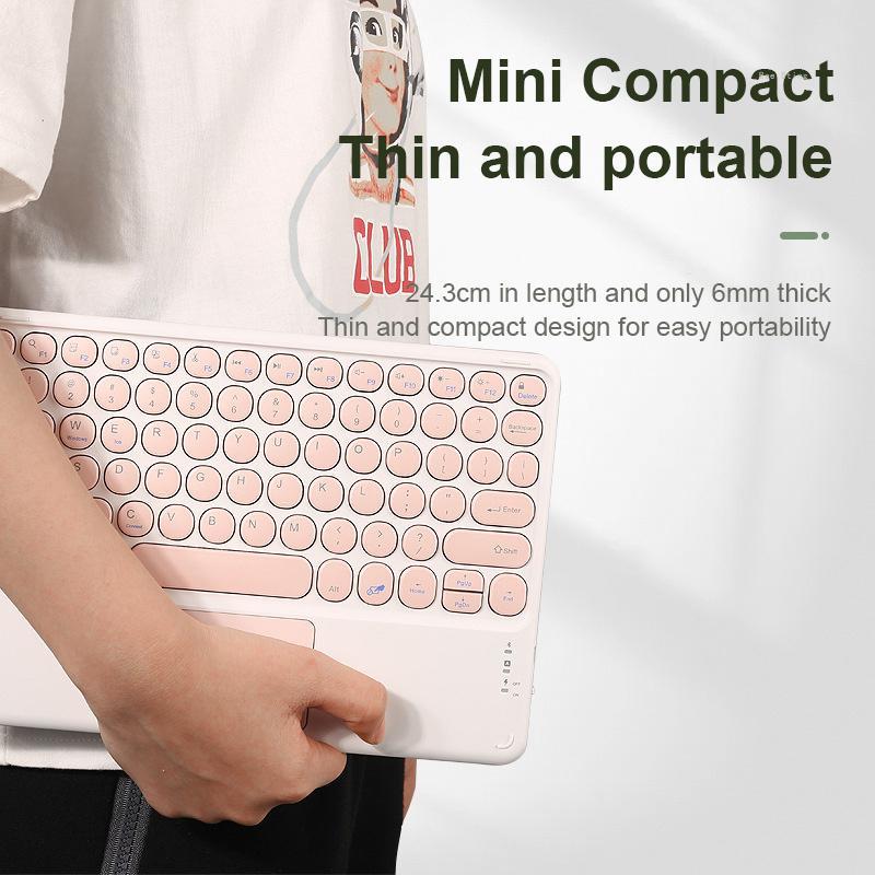 Bàn Phím Bluetooth Không Dây Với Điều Khiển Cảm Ứng, Có Thể Tùy Chỉnh Hàn Quốc, Ả Rập Nhật Bản, Nga, Pháp, Tây Ban Nha bồ Đào Nha