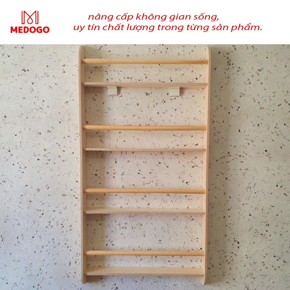 Giá sách treo tường 4 tầng gỗ thông nhập khẩu cao cấp, bền đẹp trang trí phòng cho bé