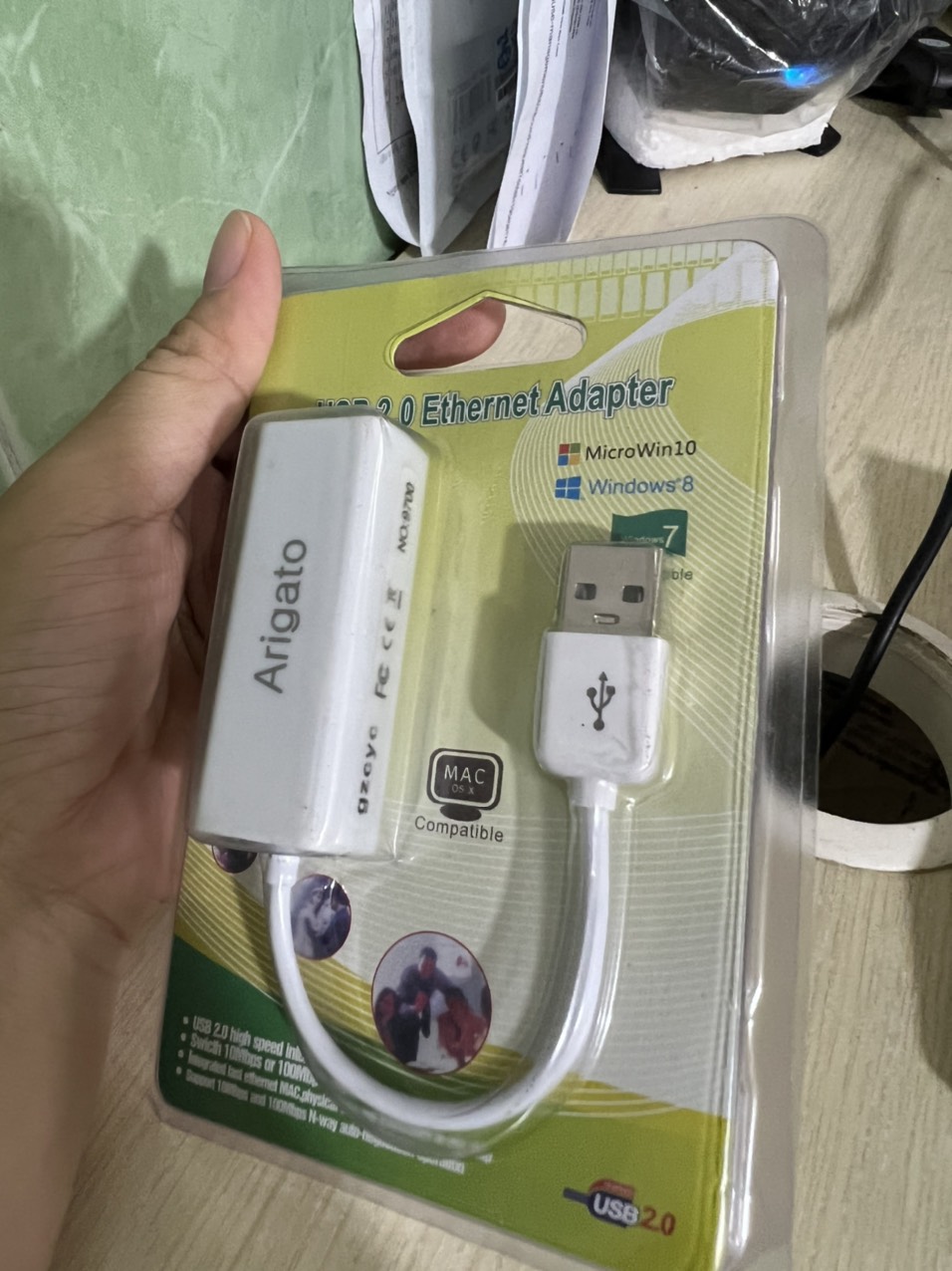 Bộ chuyển đổi USB ra LAN RJ45 USB 2.0 to fast Ethernet