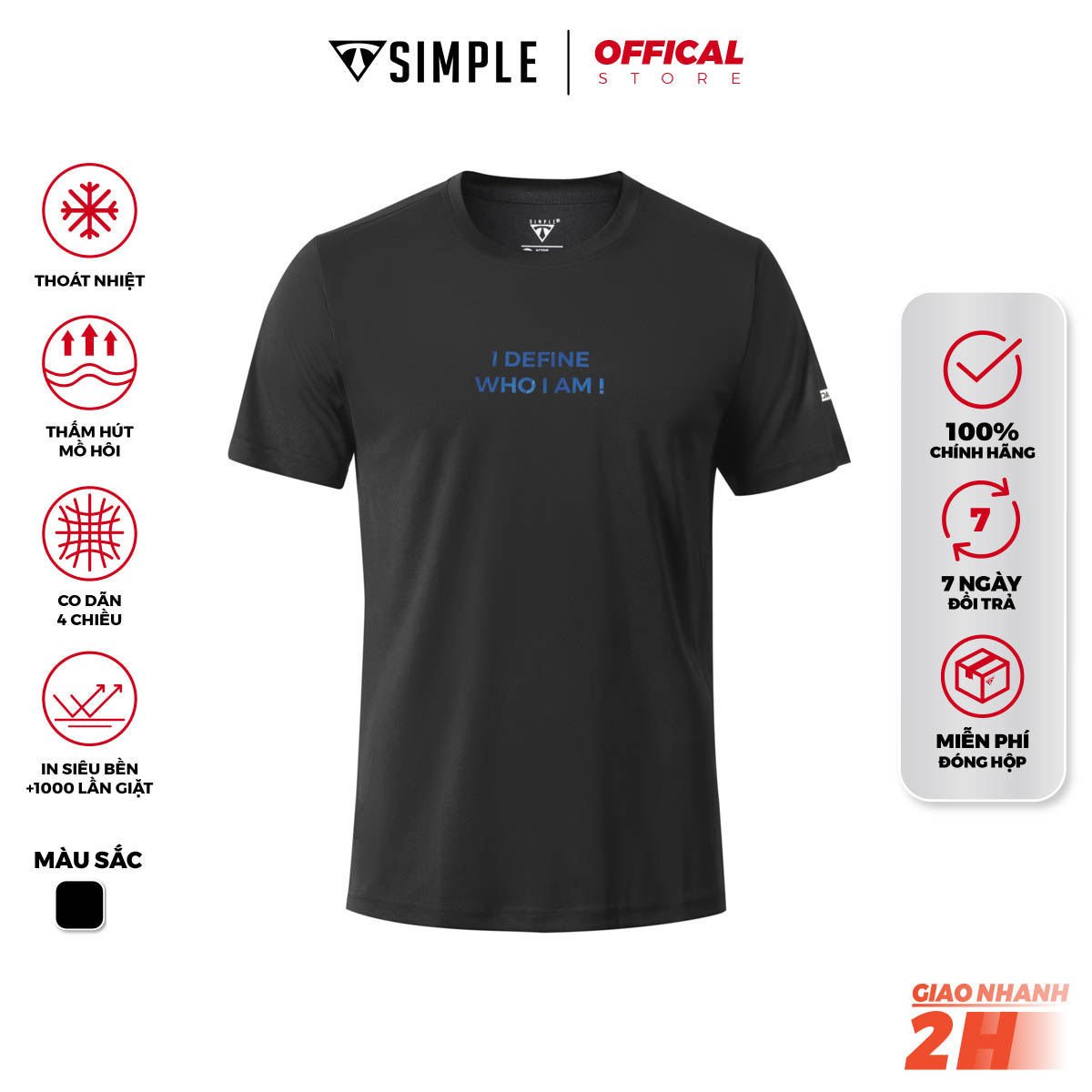 Áo Thể Thao Nam TSIMPLE cổ tròn tay ngắn tập gym vải thun lạnh thoáng mát co giãn chuẩn form MSSAHP014