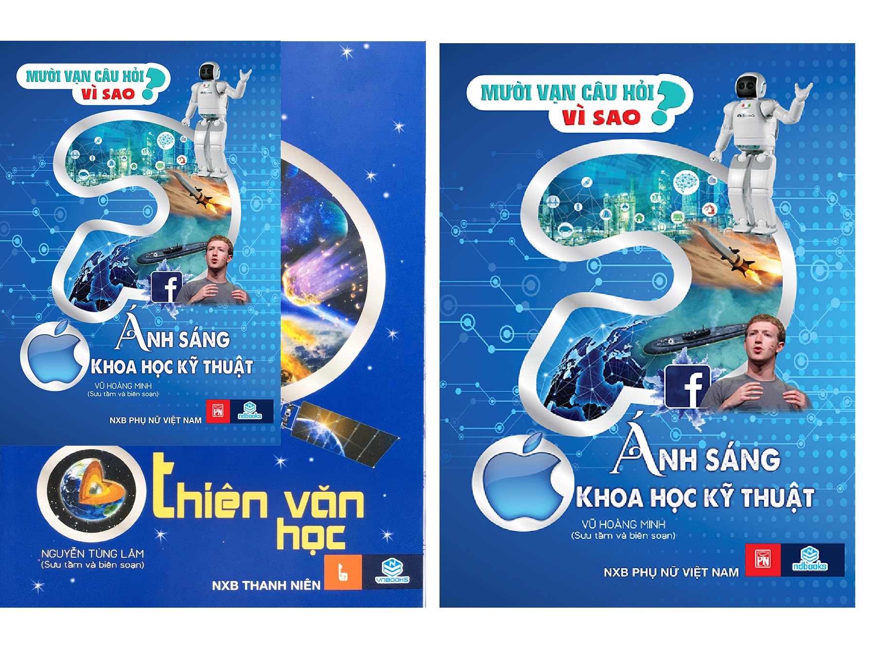 Sách - Combo 2 cuốn Mười vạn câu hỏi vì sao Thiên văn học, Ánh sáng khoa học kỹ thuật (ND)