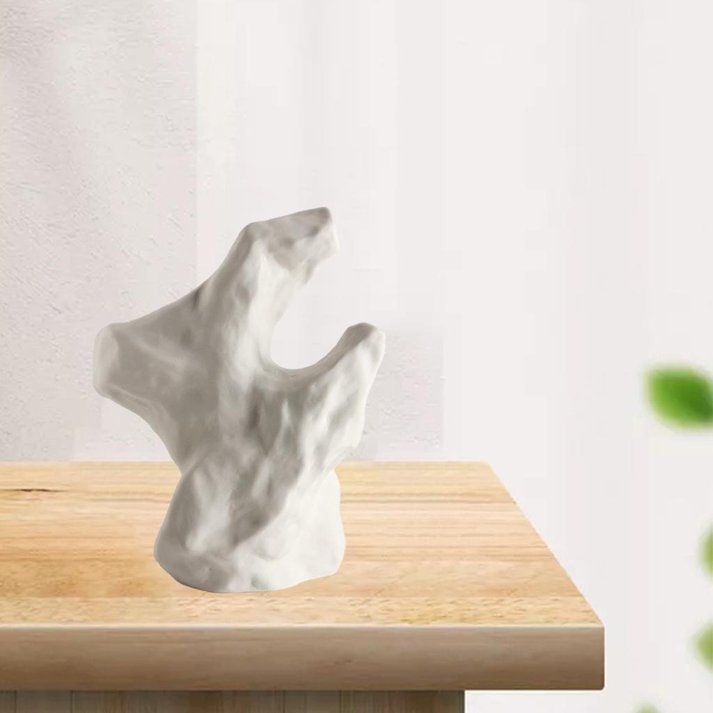 Art Vase Flower Vase Dried Flower Vase Rock White Vase Sculpture Ornament for