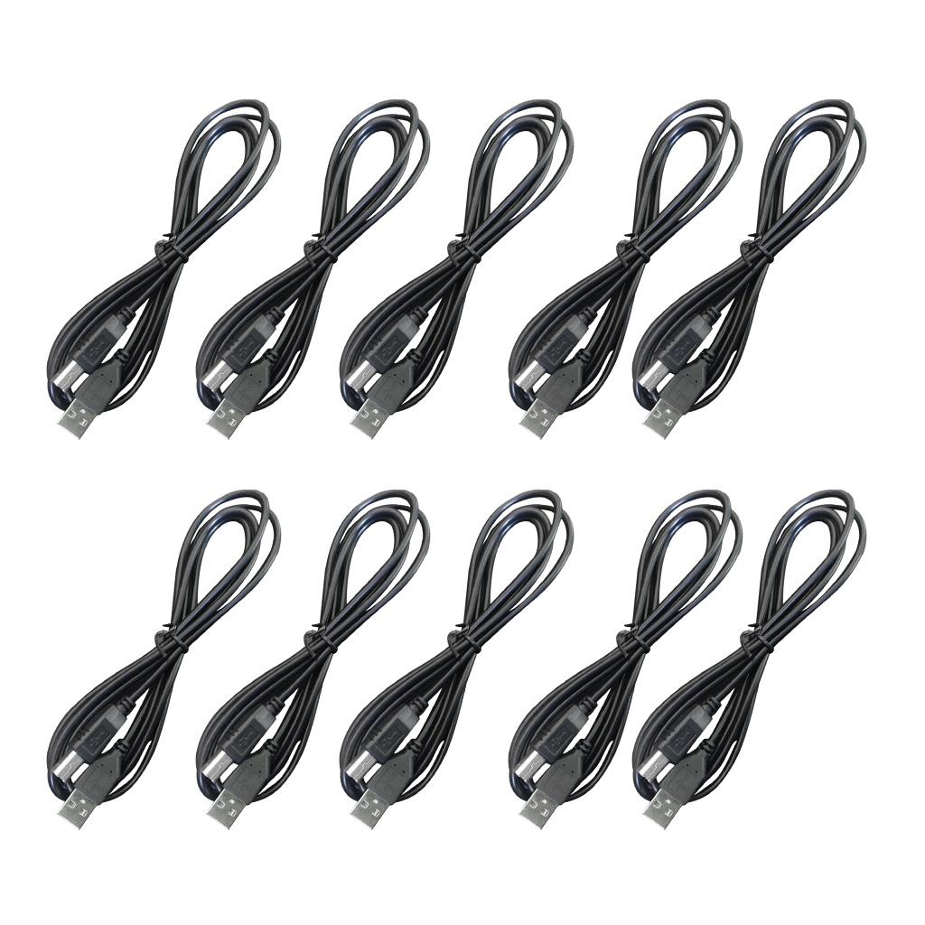 10 Pieces USB 2.0 Printer Scanner Cable USB Type A Male to B Male