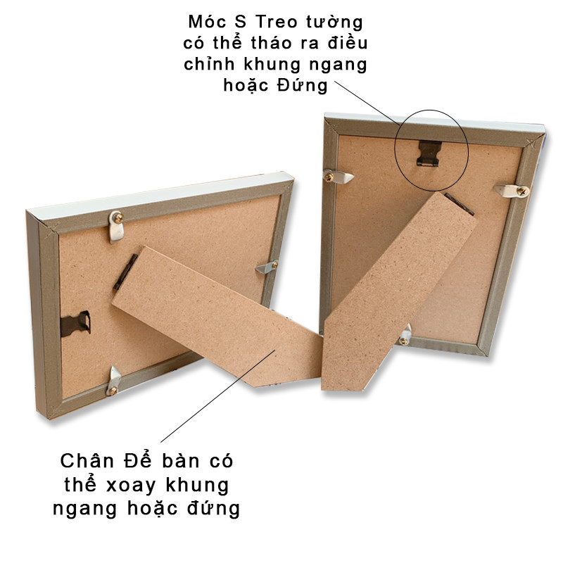 Khung bằng khen để bàn màu trắng trơn combo 2 cái - PGBK4DB
