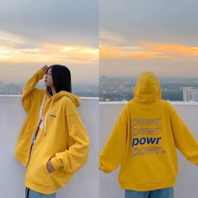 Áo khoác nỉ hoodie powr đủ màu siêu hot (có ảnh thật)