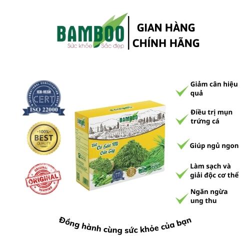 Bột cỏ lúa mì cần tây Bamboo hỗ trợ giảm cân hiệu quả, tăng cường sức khỏe ( Hộp 75g/ 15 gói )