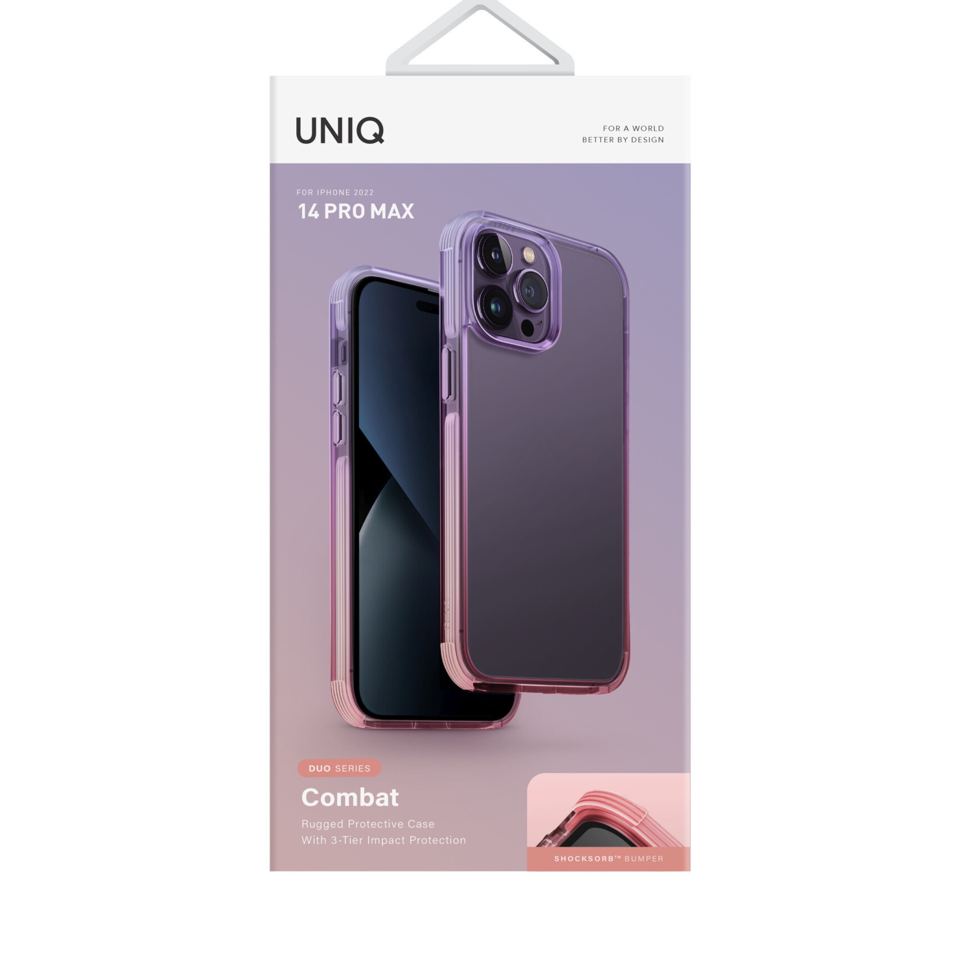 Ốp Lưng Case UNIQ Dành Cho iPhone 14 Pro Max, UNIQ Hybrid Combat Duo - Hàng Chính Hãng