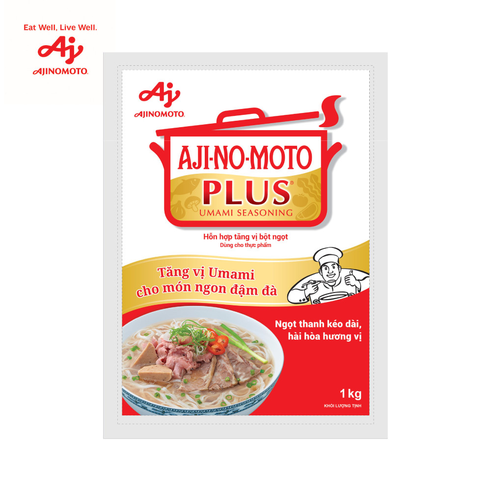 Hỗn Hợp Tăng Vị Bột Ngọt AJI-NO-MOTO PLUS® 1kg/Gói