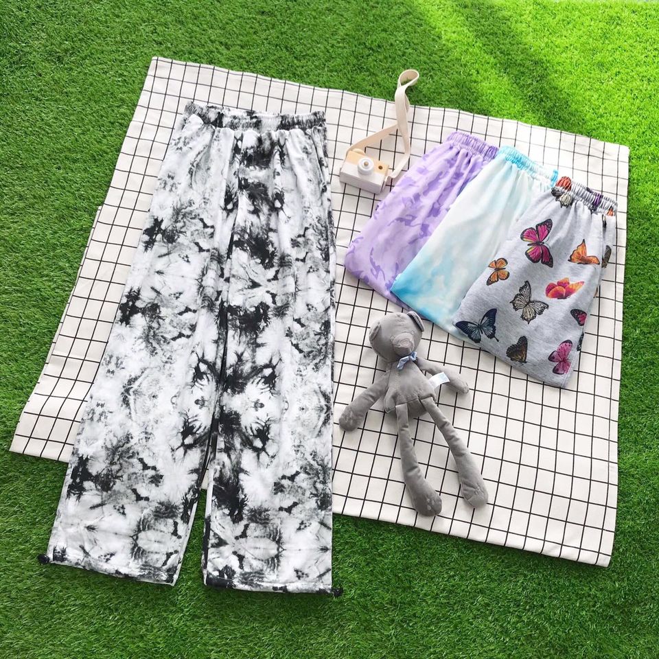 Quần Jogger Thun Loang Màu Dài Dây Rút Dáng Rộng - Quần Thun 3D Rút Dây Unisex - MM