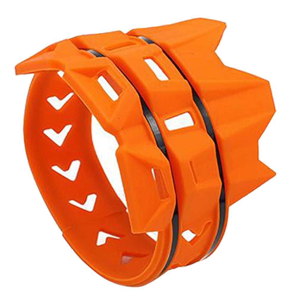 Universal Motorcycle Exhaust Muffler Pipe Protector Heat Shield Cover, Orange