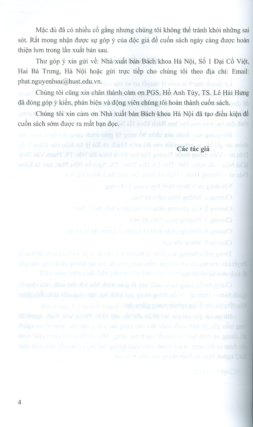 Bài giảng Lý Thuyết Mạch - Nguyễn Hữu Phát (Chủ biên), Đào Lê Thu Thảo - ảnh 5