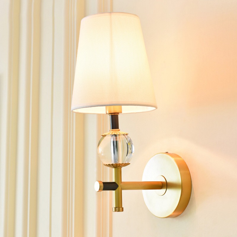 Đèn tường, đèn phòng ngủ chao vải cao cấp