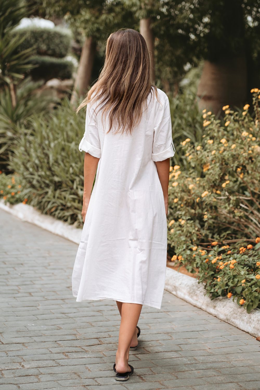 Đầm Midi Sơ Mi Cotton Isla Bonita