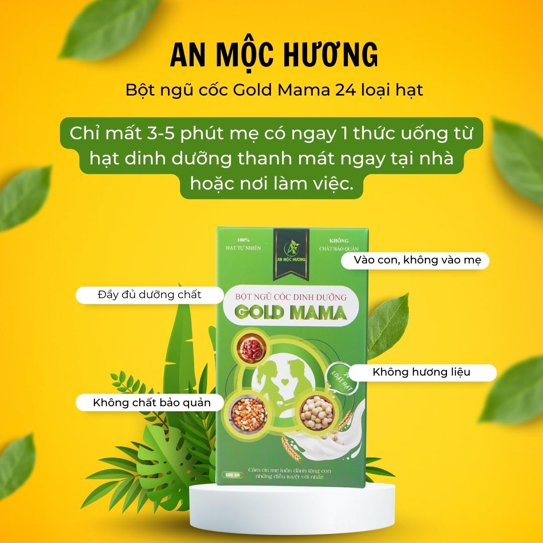 Hình ảnh Combo 3 hộp bột ngũ cốc Gold Mama (FREESHIP) 24 loại hạt dinh dưỡng cho mẹ bầu (1.5Kg)