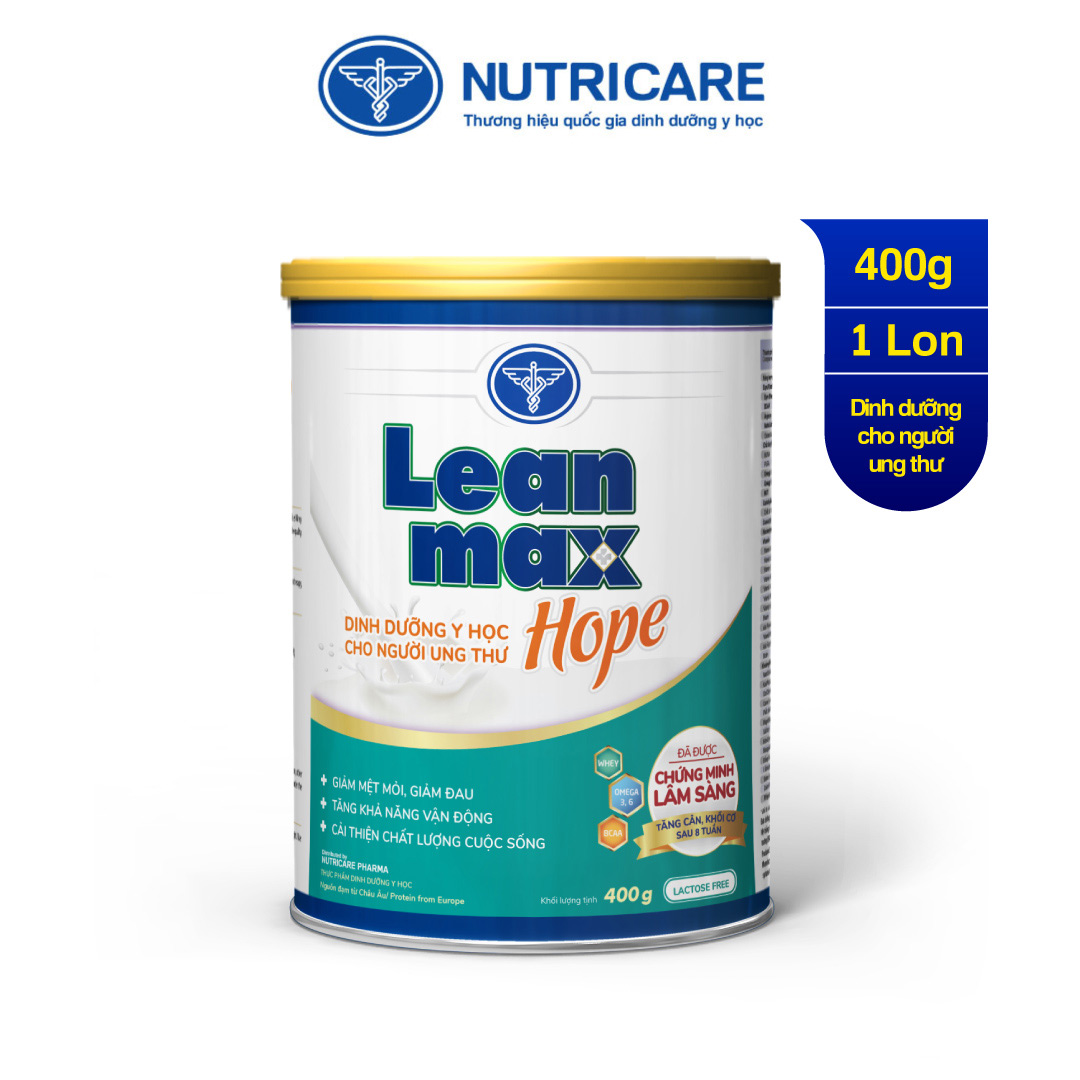 Lon sữa Leanmax Hope 400g - Sữa dành cho bệnh nhân K, ung thư