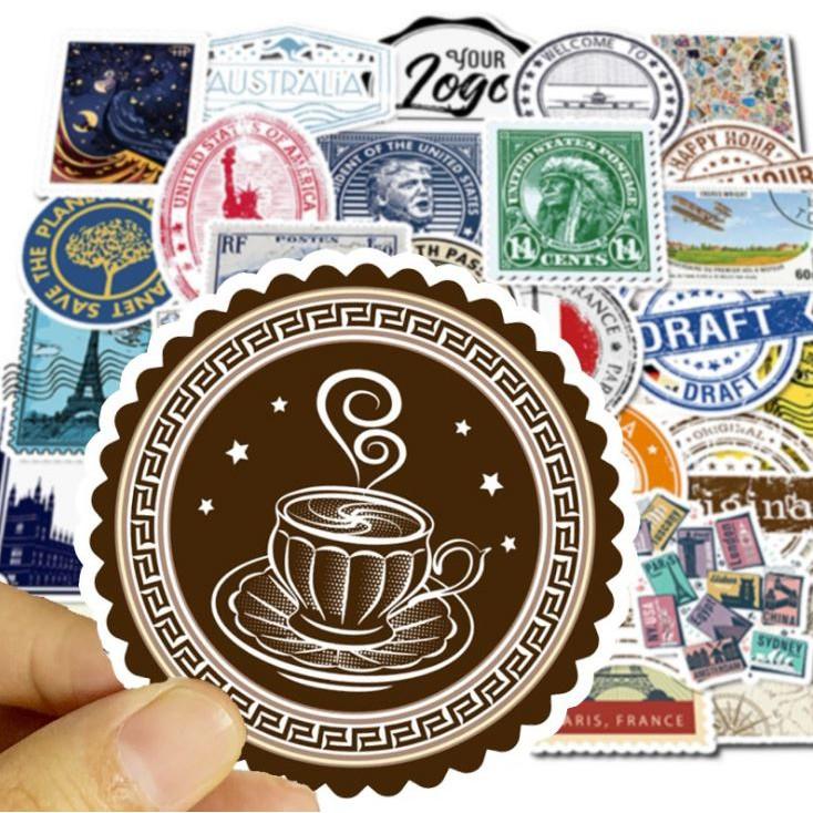 Sticker dán cao cấp SƯU TÂP TEM Cực COOL ms#143