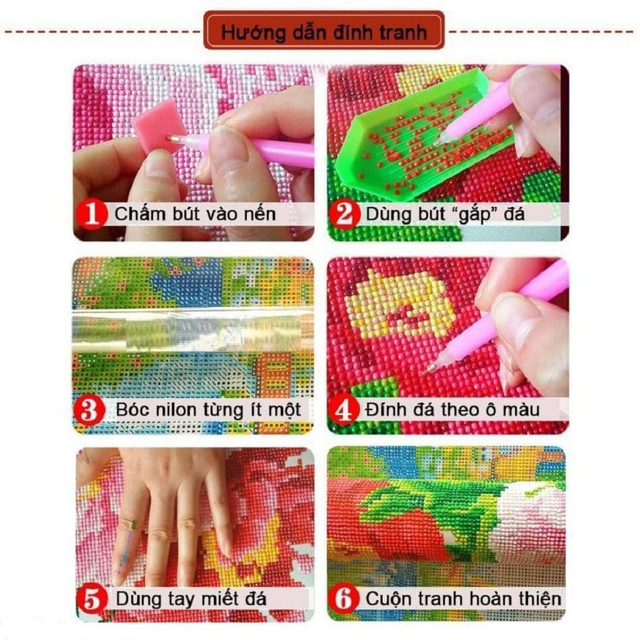 Tranh đính đá Cha Mẹ DF364-90x50cm
