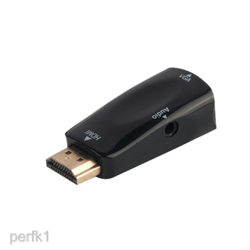 Jack chuyển HDMI sang VGA - Bộ chuyển đổi HDMI to VGA Full HD 1080 có Jack cắm âm thanh