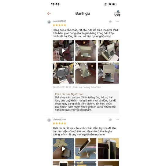 Giá đỡ Ipad/điện thoại/máy tính bảng để bàn gấp gọn, hợp kim nhôm cao cấp chắc chắn, độ hoàn thiện cao