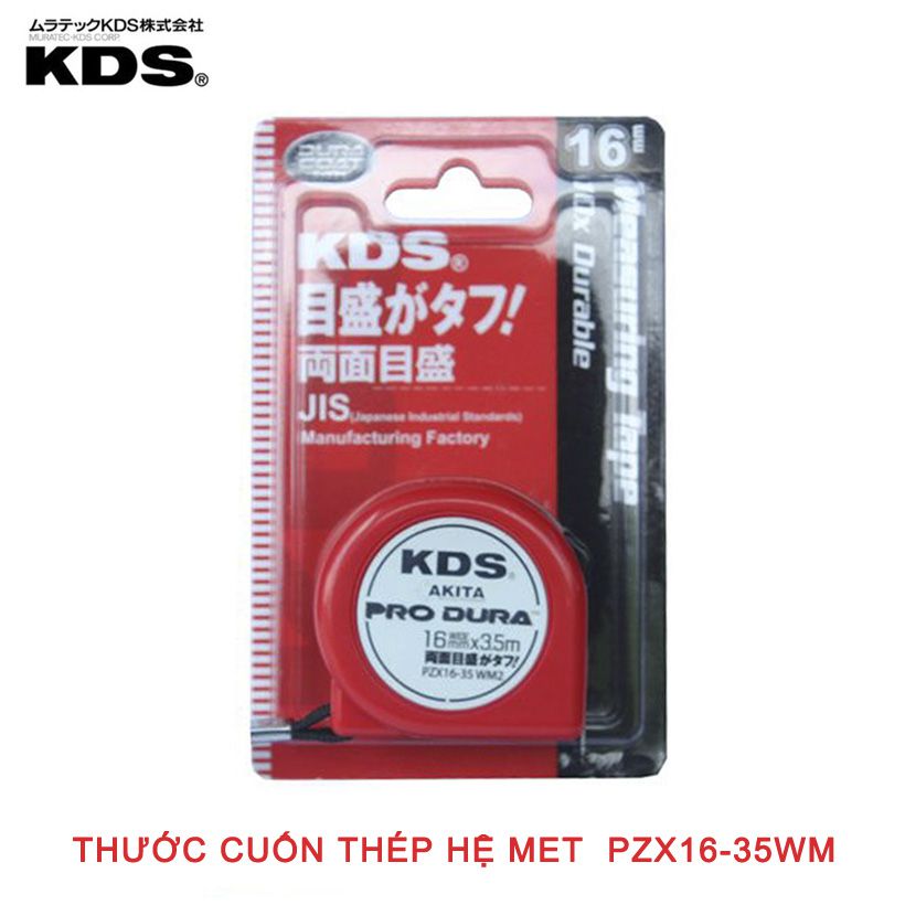 THƯỚC CUỐN THÉP 3.5m KDS PZX16-35WM2 HỆ MET