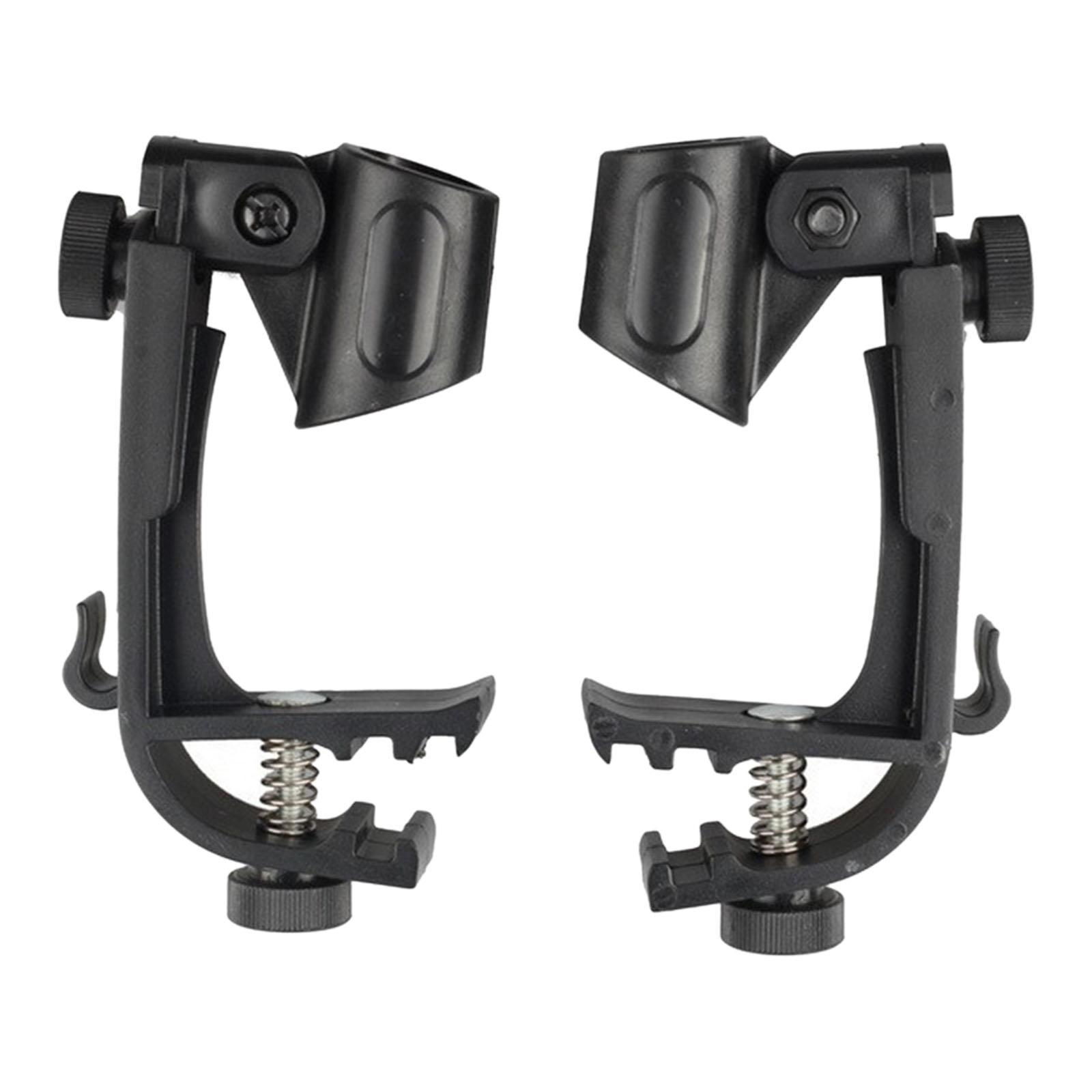 2 Pieces Drum Rim Microphone Clip Microphone Mic Stand Mic Drum Clamp Holder