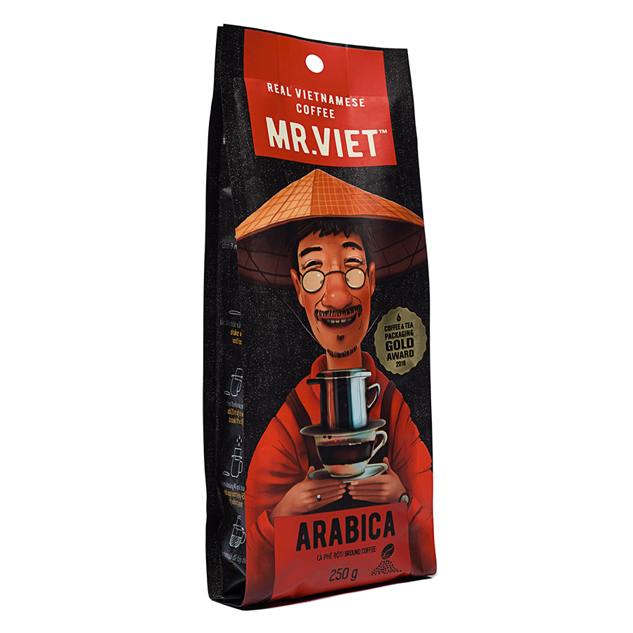  Arabica - Cà Phê Rang Xay Mr Viet Túi 250g