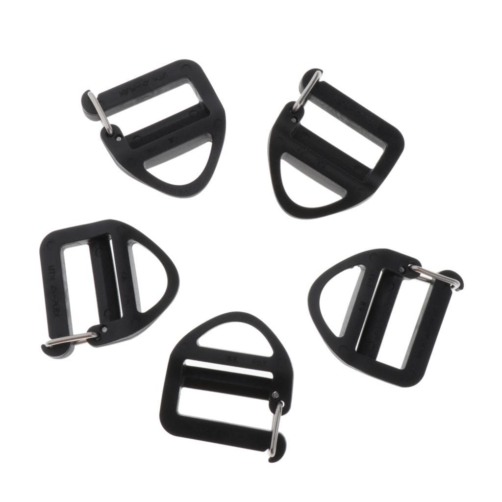 3-4pack 5 Pieces Plastic Webbing Buckle for 20mm Strap Outdoor Backpack