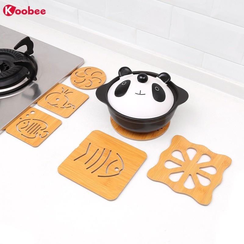 Đế lót nồi KOOBEE bằng gỗ cách nhiệt chống trượt cao cấp